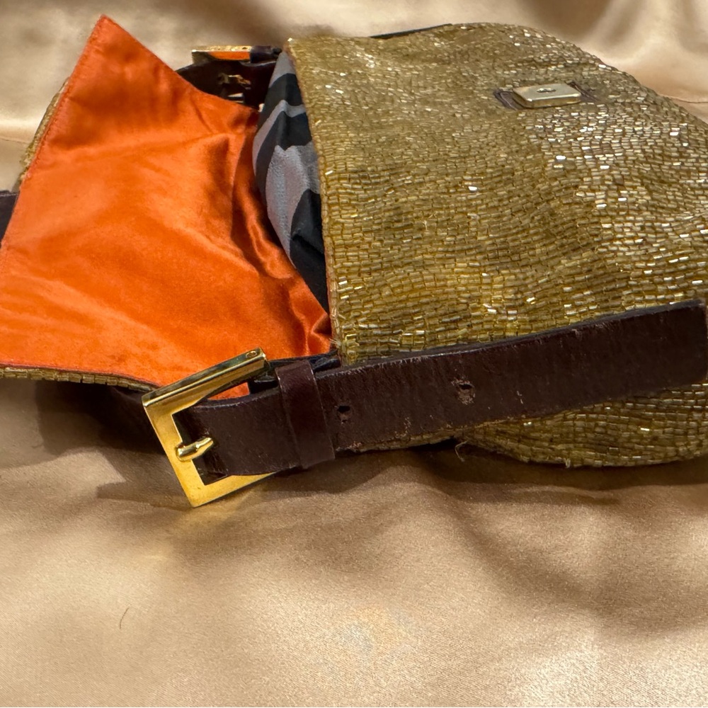 Fendi Gold Sequin Shoulder Bag - Picture 6 of 11